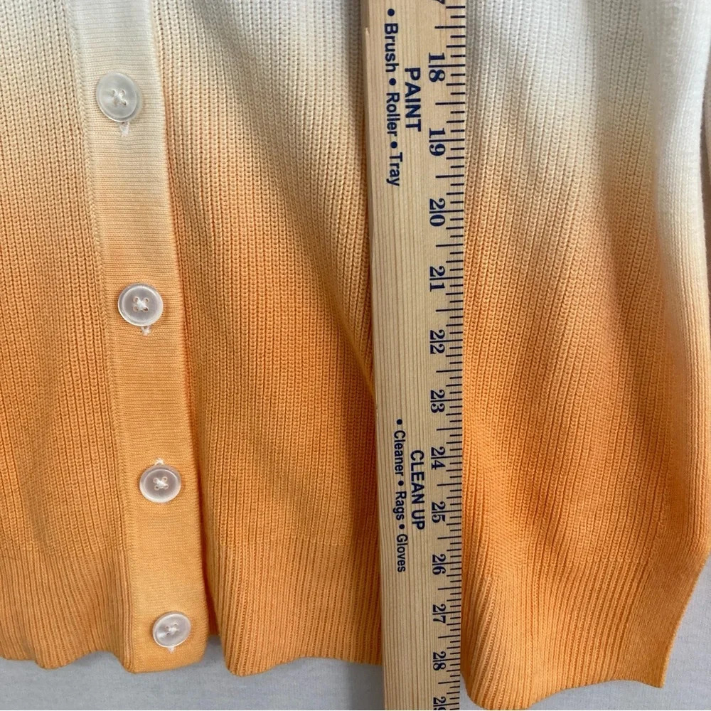 Talbots Color Block Colorful Knit Stretch‎ Long Sleeve Button Cardigan XL Petite - Picture 6 of 11